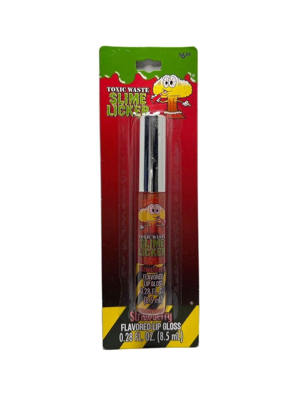 Toxic Waste Slime Licker Strawberry Lip Gloss Red Sparkly .28 fl oz / 3.5mL